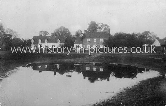 Pond and Village, Matching Green, Essex. c.1908